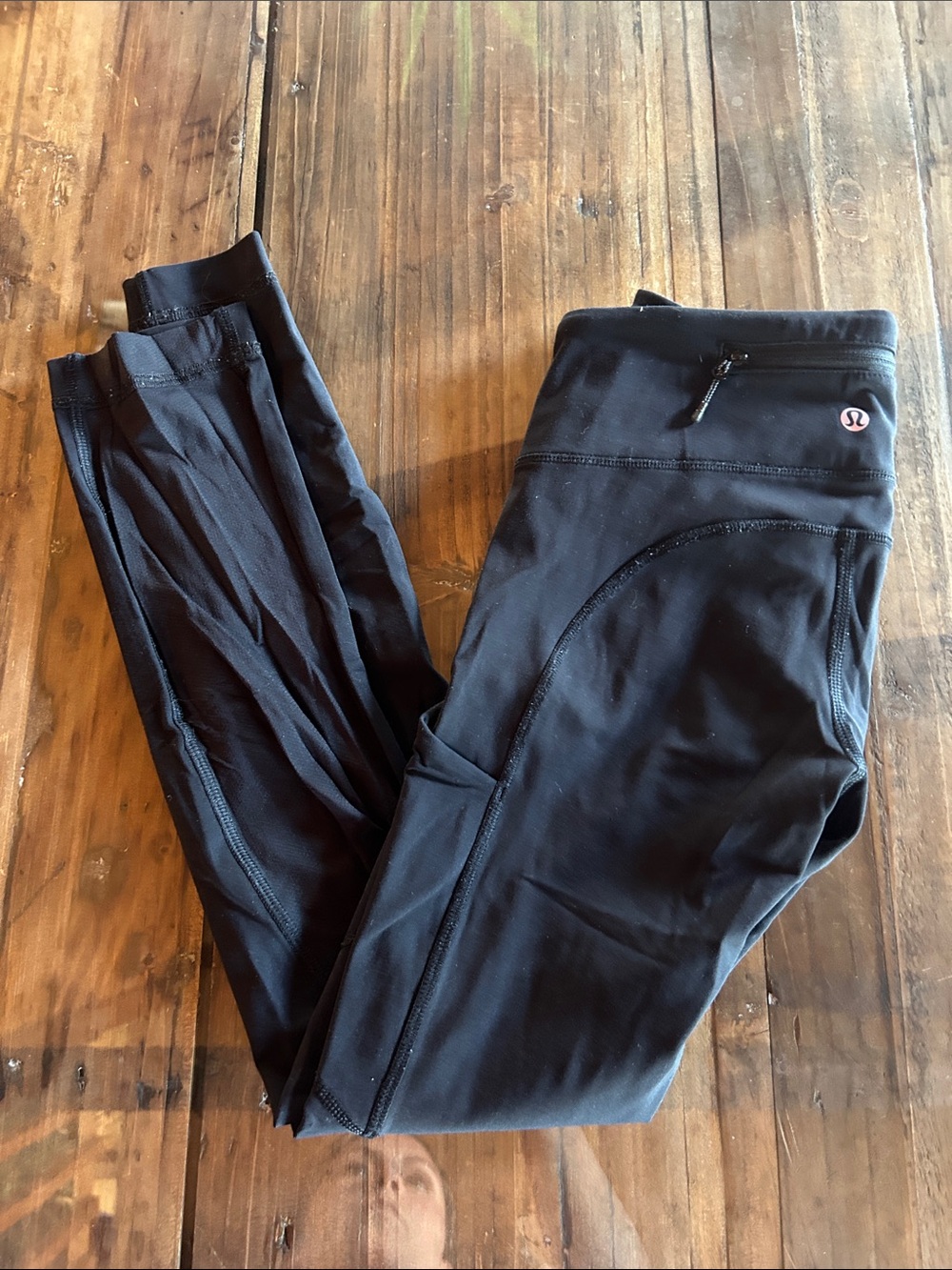 lululemon athletica Black High-Waist Leggings with Rear Zip Pocket